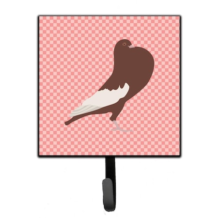 Carolines Treasures English Pouter Pigeon Pink Check Leash or Key Holder BB7954SH4